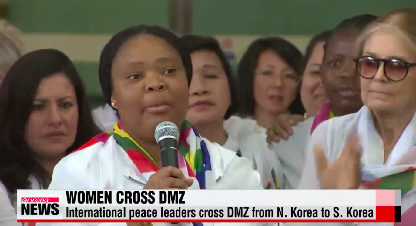 Women Cross DMZ in Korea