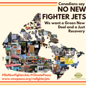 Canadians launch campaign to cancel fighter jet procurement with National Day of Action for #ClimatePeace