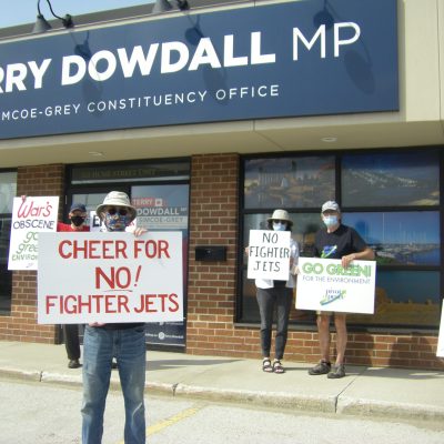Peaceful protest outside MP Dowdall's Office