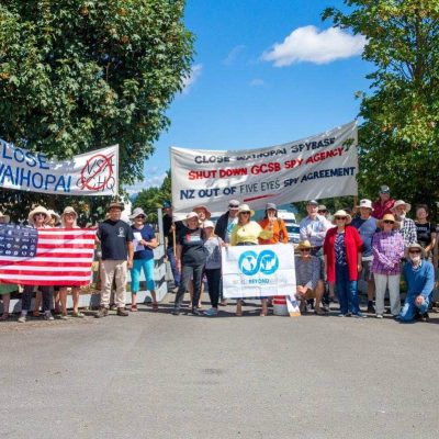 Annual Waihopai Spy Base protest at Blenheim