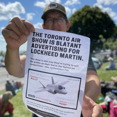 Protesting the Toronto Airshow